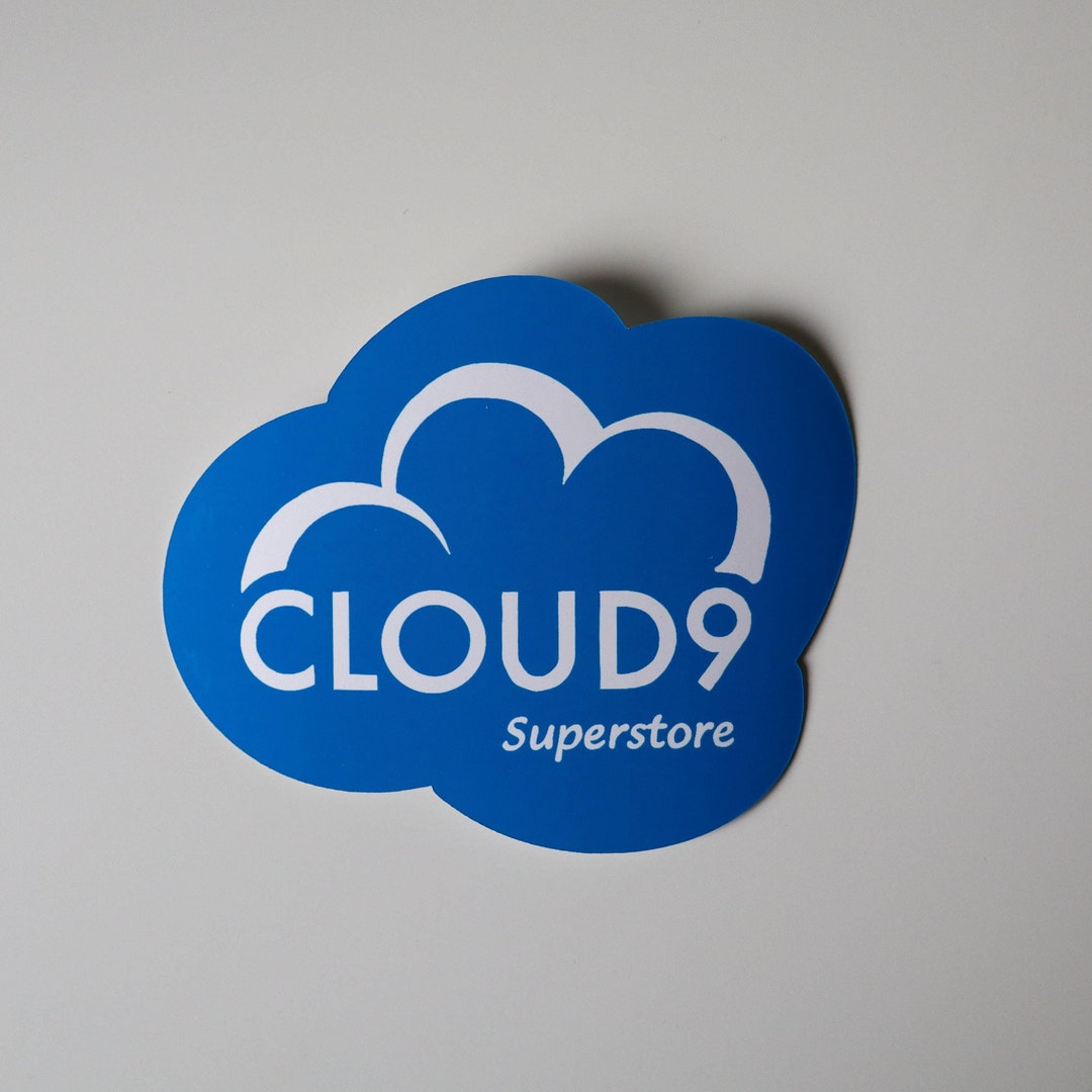 Superstore Sticker - Cloud 9 Logo Inverted - Radical Goods Shop - Etsy