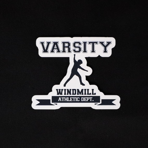 Windmill Varsity Athletic Department Vinyl Die Cut Sticker