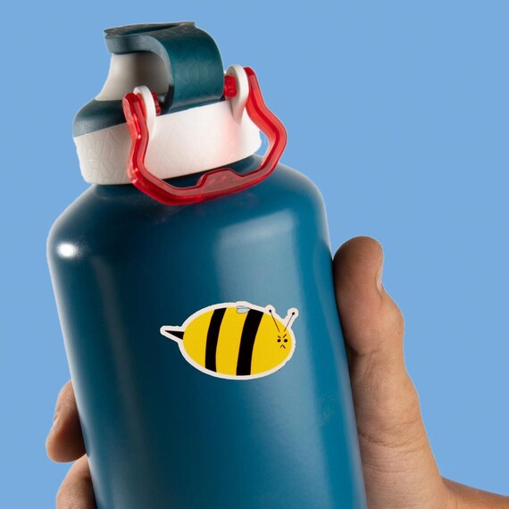 Angry Bee Vinyl Die Cut Sticker