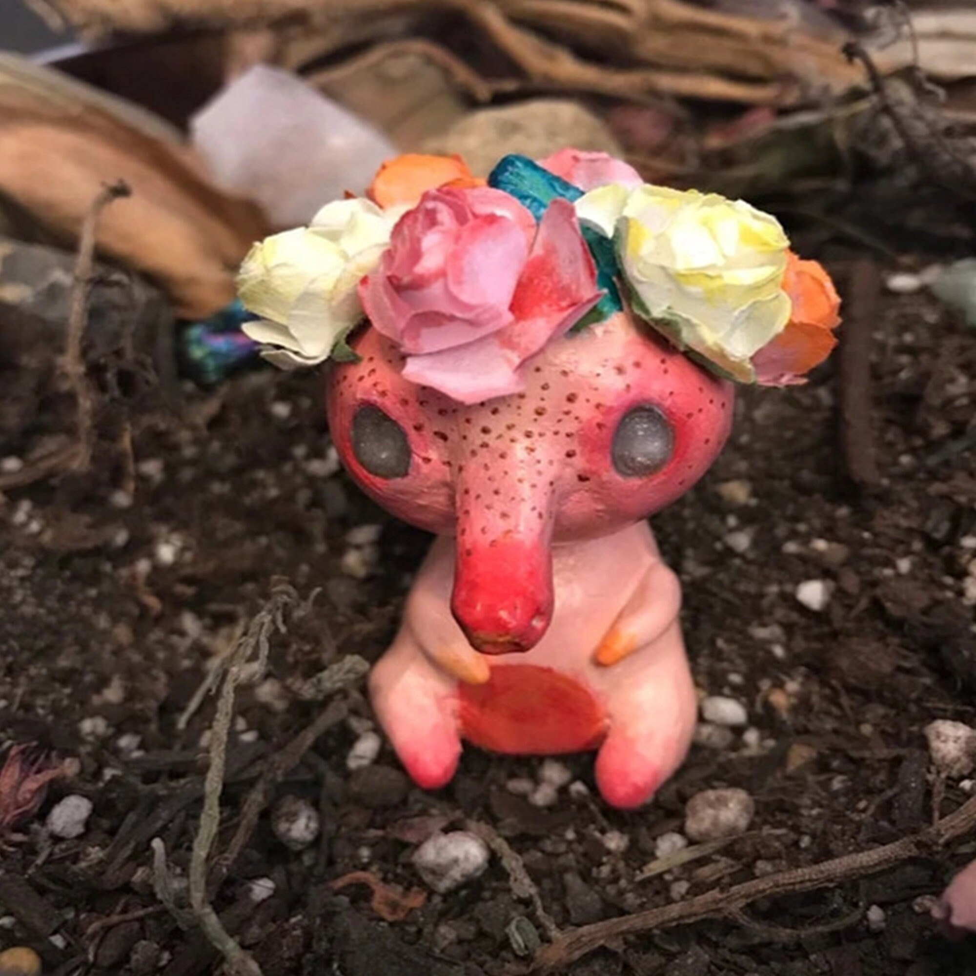 Flower Anteater Garden Ornament Funny Gift for Kids Etsy