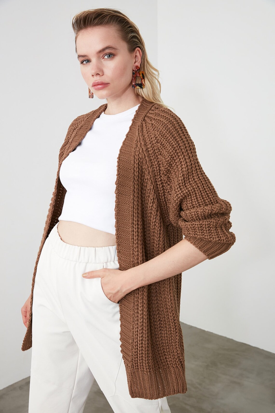Cardigan en tricot beige pour les femmes long laine Etsy