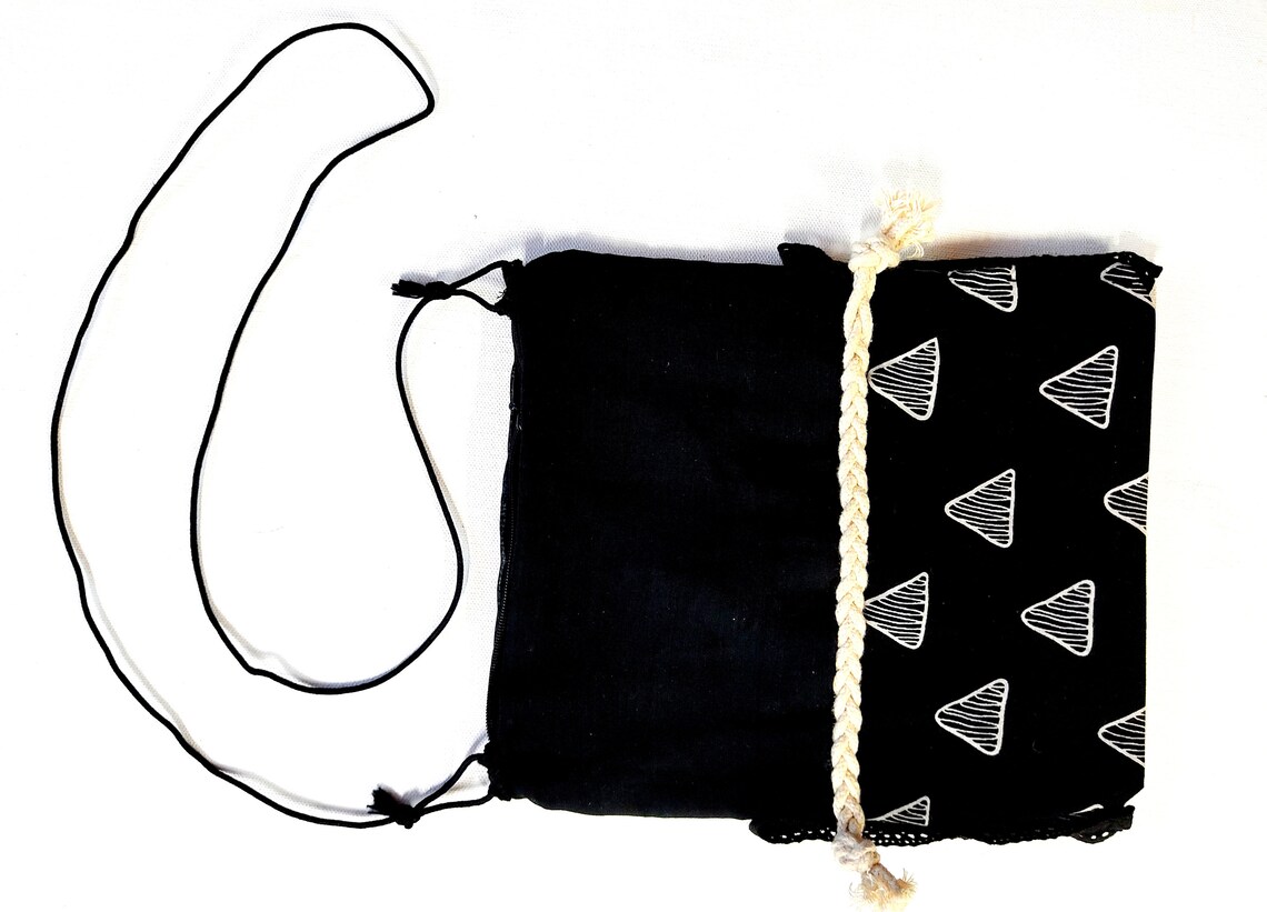 Minimalist Black Cotton Sling Bag for Women Office or Casual Etsy