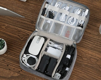 Tech accessories bag, Travel cord organizer, Cable storage, Electronic organizer case, Anti spillage, Cable organize, Codr organize travel