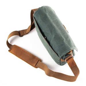 Gewachste Canvas Kameratasche, Messenger-Tasche, Kameratasche, Crossbody-Kameratasche, Kamera-Objektivtasche, kleine Kameratasche, Weihnachtsgeschenk Bild 3