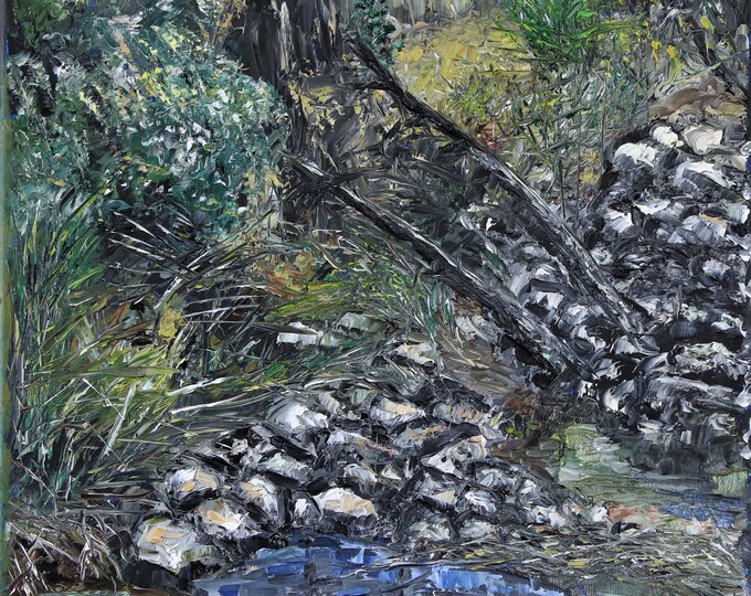 California Park Landscape Wall Art Original Oil Painting 11 x 14 in