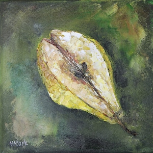 Peer Cut Wall Art Wall Decor Impasto Originele Olieverfschilderij 8x8 in