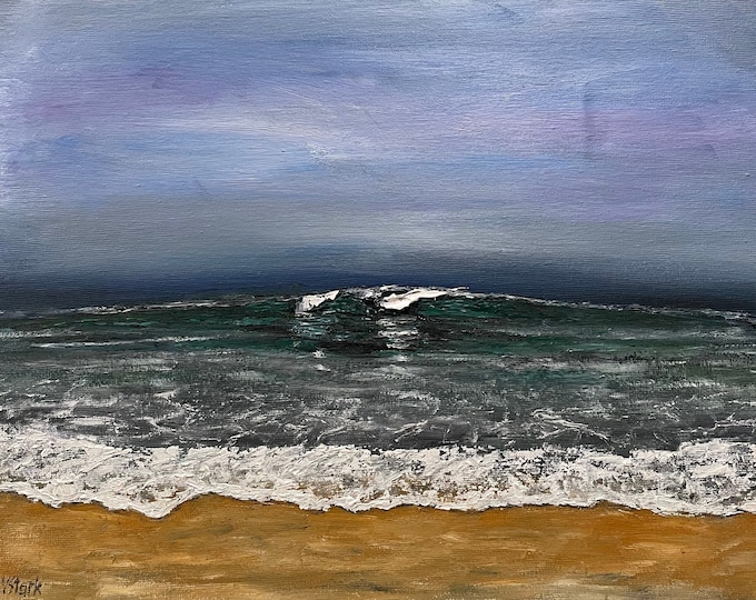 Seascape Wall Art Original Oil Painting 11 x 14 in