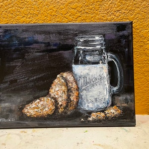 Glass Jar Wall Art Original Oil Painting 9x12 in
