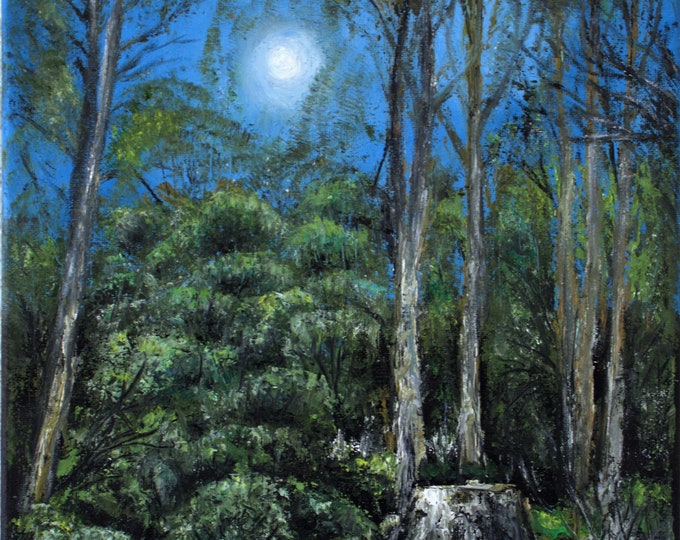 California Landscape Park Wall Art Wall Decor Original Oil Painting 11 x 14 in