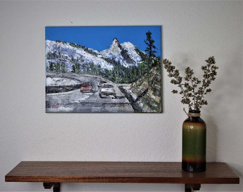 Road to Lake Tahoe Wall Art Wall Decor Impasto Original Oil Painting