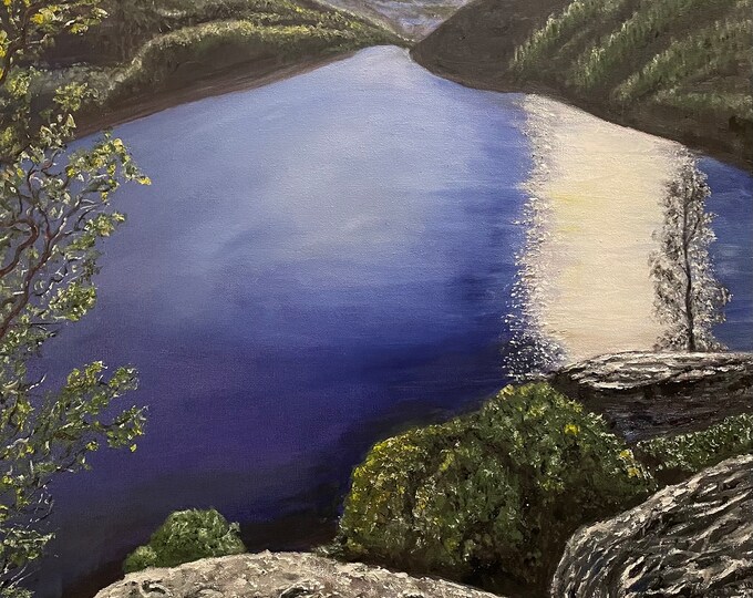 Hetch Hetchy Yosemite Valley Wall Art Landscape Seascape Original Oil Painting 24"x 36"