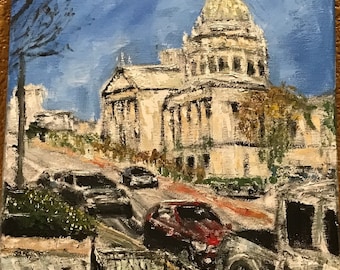 San Francisco Street View Original Oil Painting 11 x 14 in