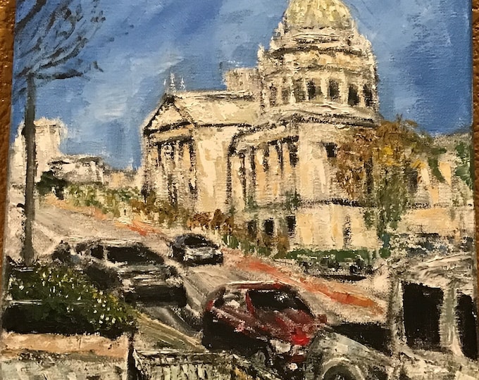 San Francisco Street View Original Oil Painting 11 x 14 in