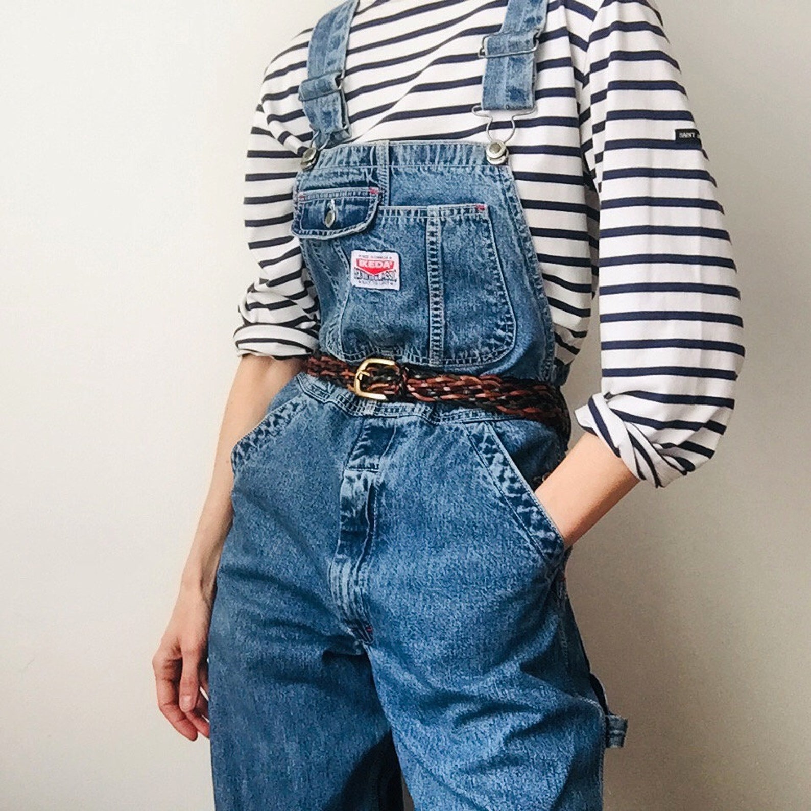 Vintage Ikeda Denim Overalls Etsy