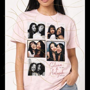 Selena and Aaliyah Tribute T-Shirt - 90s R and B Music Tee, Vintage Style