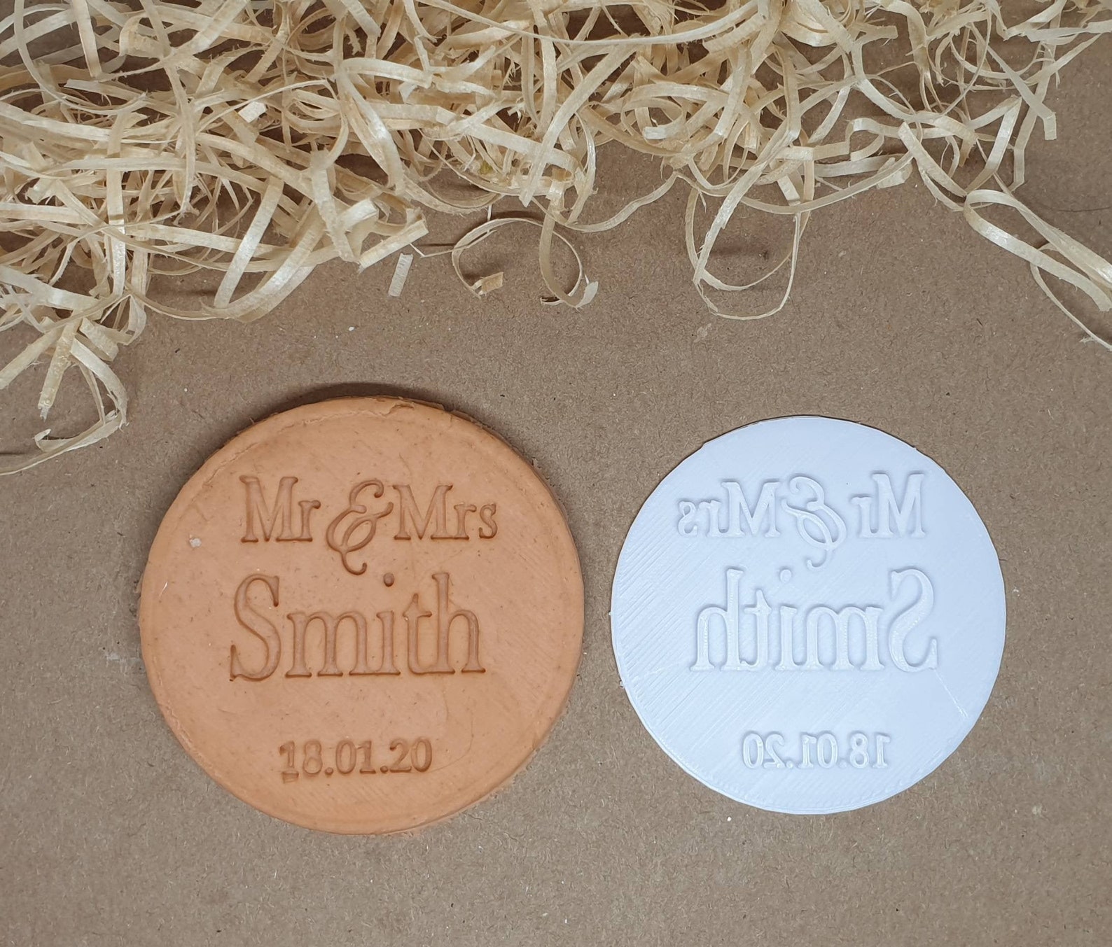 Personalised Wedding Name Embossing Stamp Etsy