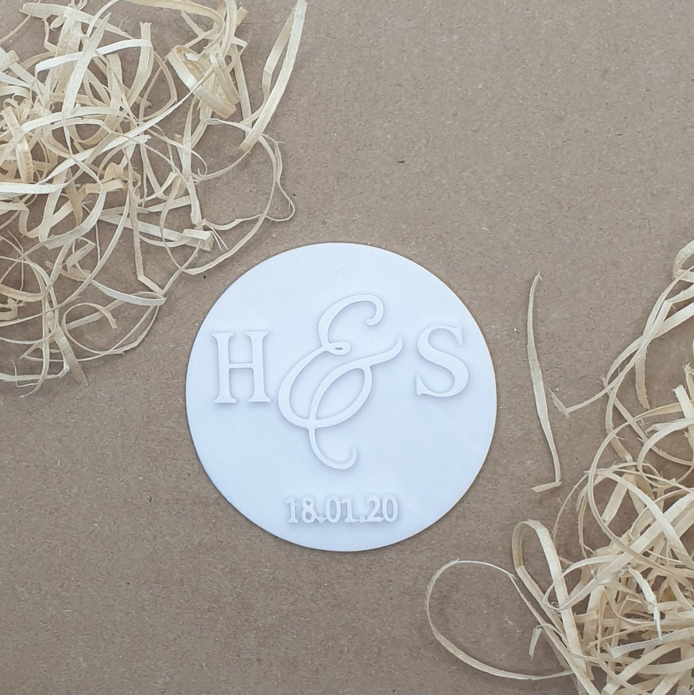 Personalised Wedding Initial Embossing Stamp Etsy
