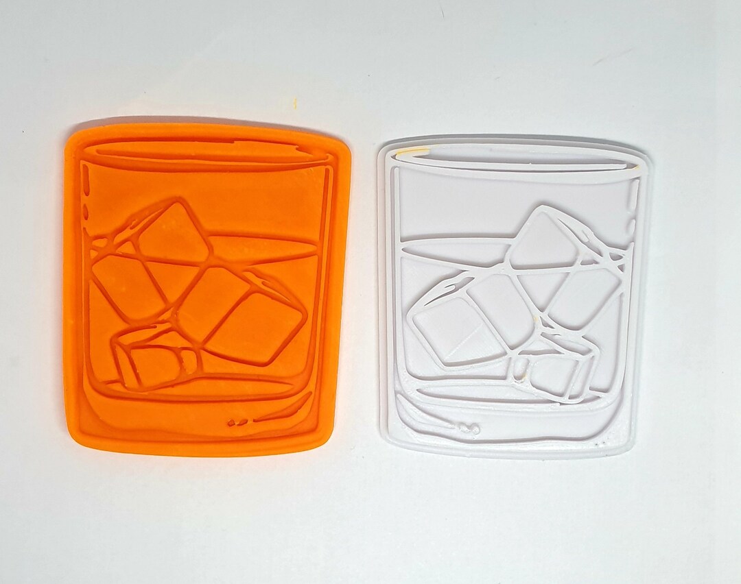 Whiskey Glass Embossing Stamp & Cutter Etsy