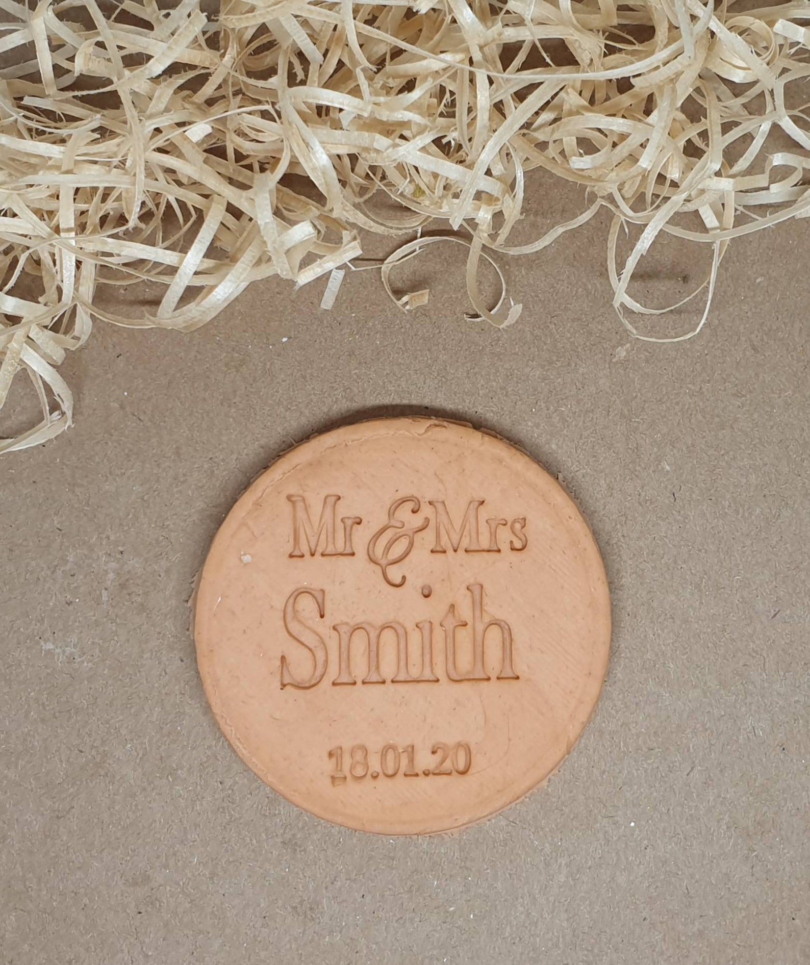Personalised Wedding Name Embossing Stamp Etsy