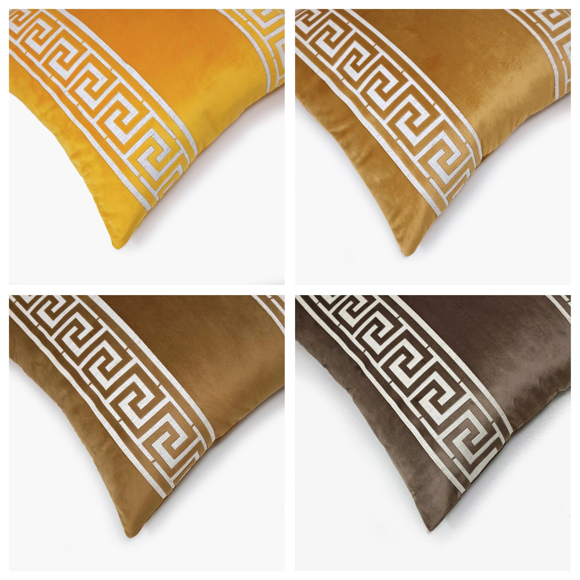 Greek key border Trim Cushion Cover for Living Room sofa Soft Etsy
