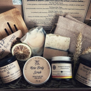 Handmade Vegan Gift Set. Luxury Shower & Skincare Hamper. Birthday Gift for Her. Vegan Christmas Gift, New Mum, Self Care, Wedding Present.