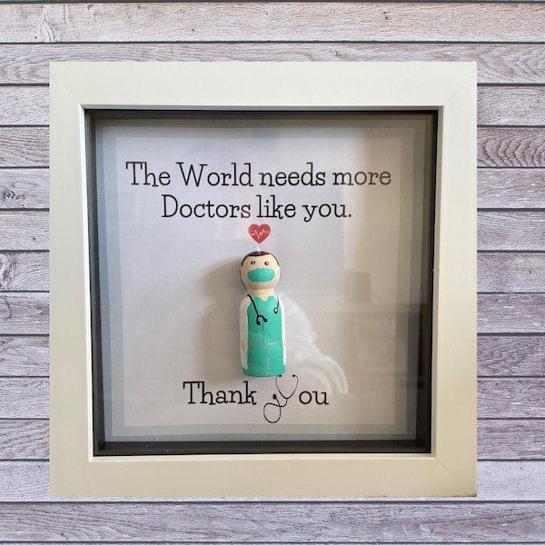 Thank you Doctor gift, personalised peg people gift for Doctor UK, custom gift, Doctor thank you gift, consultant thank you, GP gift