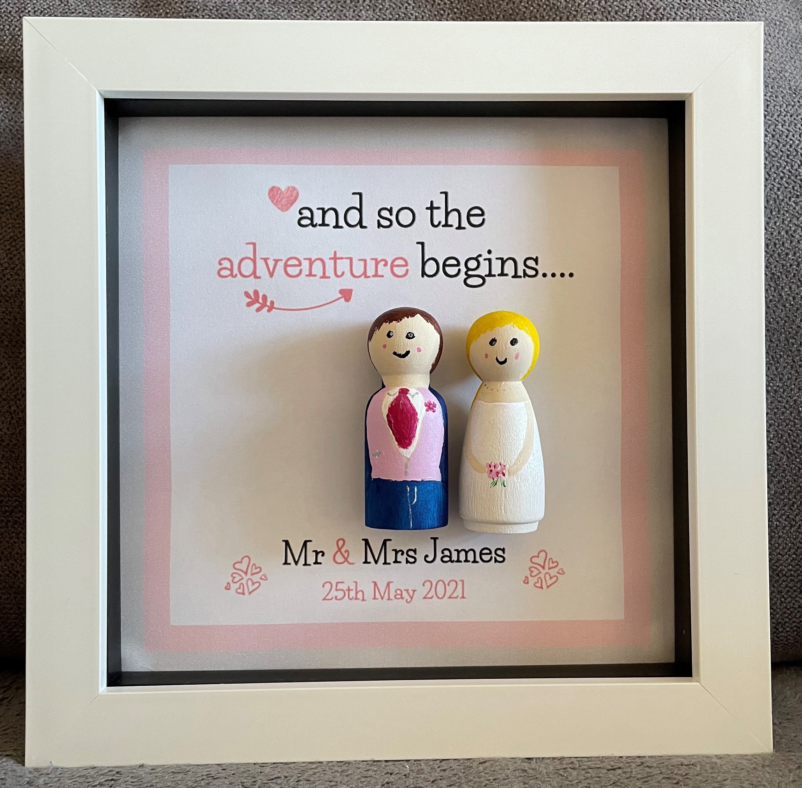 Personalised wedding gift marriage gift for couple special | Etsy