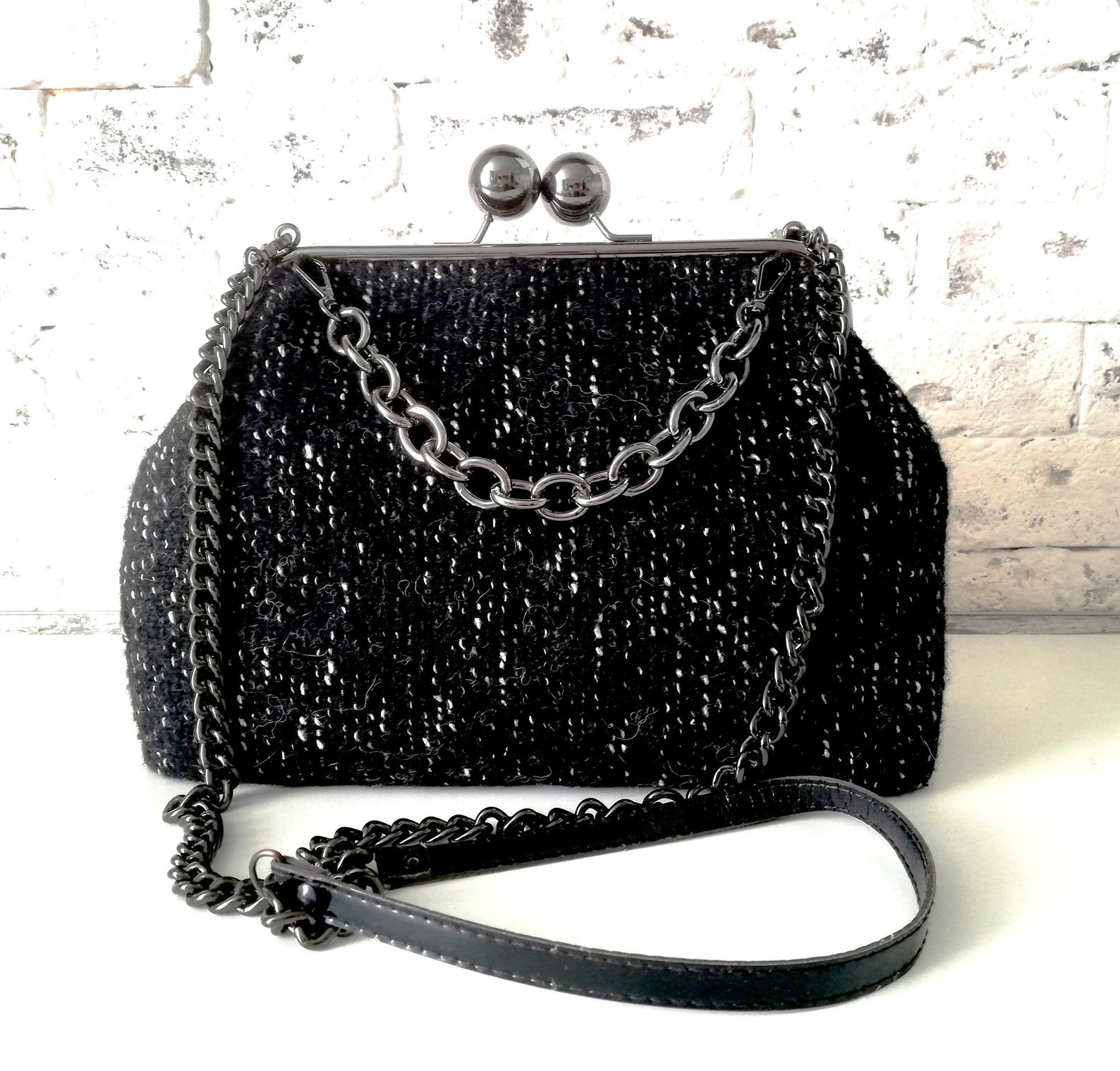 Chain Bags Women's Bag with Chain Strap Handmade Bag Etsy
