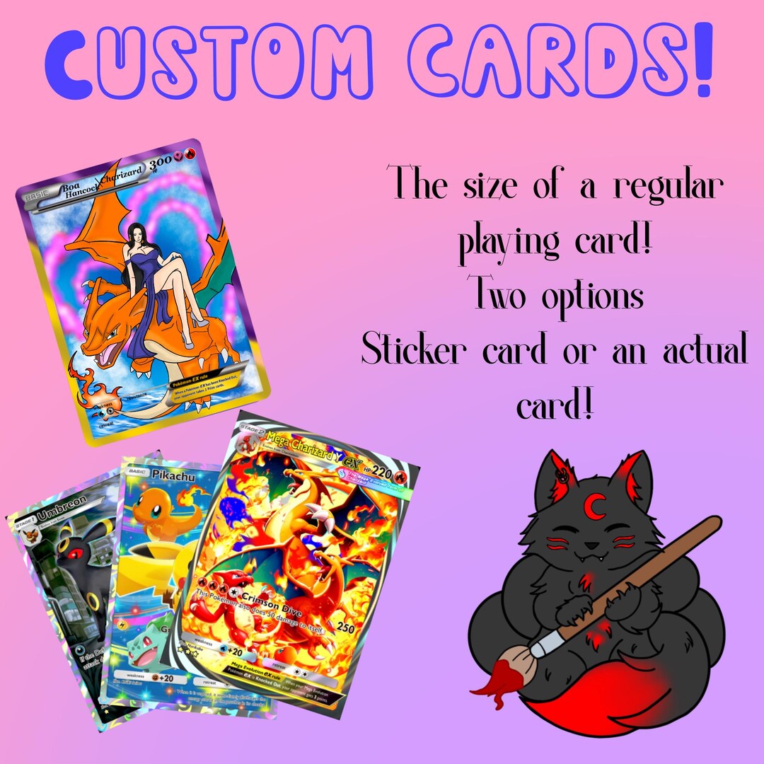Custom Trading Card Inspired- Sticker/card - Etsy