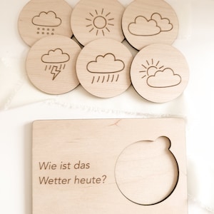Montessori Wetterkarten | Kinder | Lernkarten | Wetter lernen | Kindergarten | Schulkind |