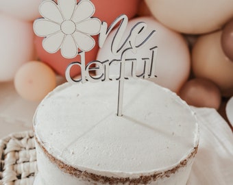 Cake topper | ONEDERFUL | first birthday | ONE