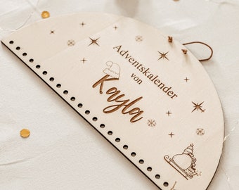 Advent calendar | DIY Advent calendar | Gift | Children | Personalized | Christmas | Advent | Wooden Advent calendar