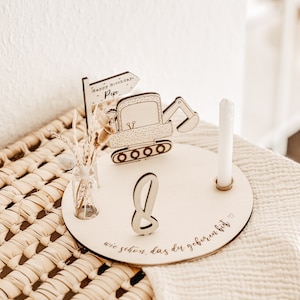 verjaardagsbord | graafmachine | bouwplaats | verjaardagsversiering | verjaardag |