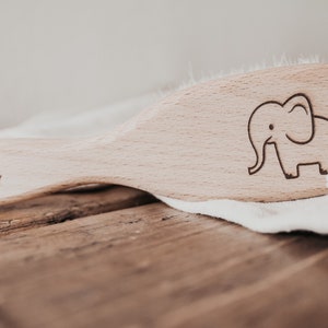 Baby hairbrush | 100% goat hair | personalized | baby shower | christening | birth gift | bear | changing table