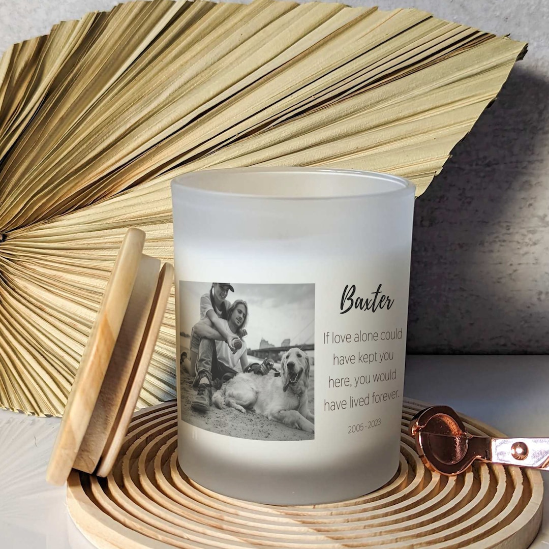 Pet Memorial Candle Gift | Personalized Loss of Dog or Cat Sympathy ...