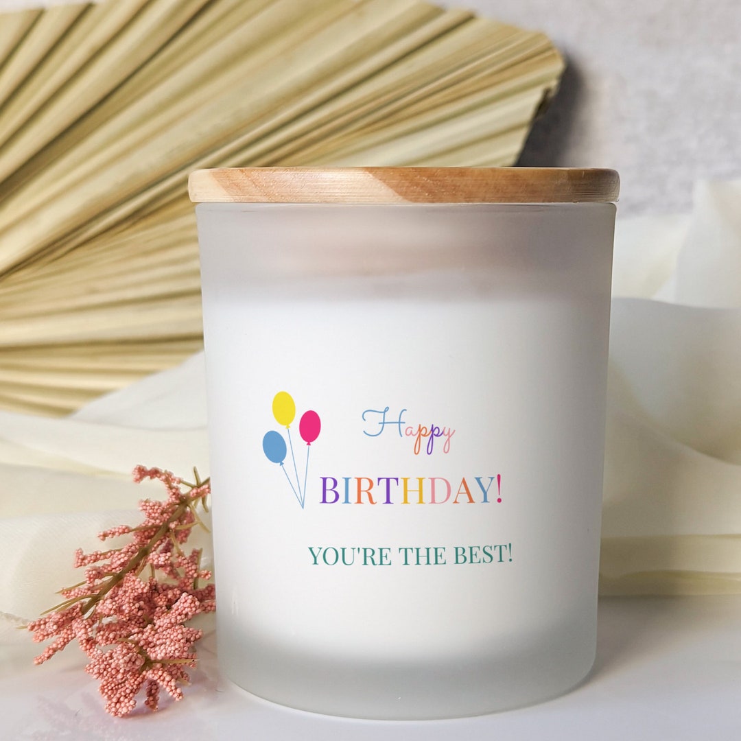 Birthday Candle Gifts for Her Birthday Custom Message Etsy