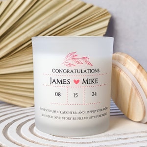 Engagement Gift, Engagement Candle, Couples Gift, Custom Engagement, Gift Box, Engagement Party, Bride to Be Gift, Personalized Gift