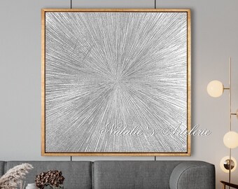 Silver Leaf Painting Etsy