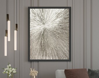 Silver Leaf Painting Etsy