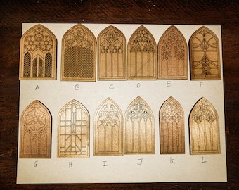 Miniature/doll house gothic doors