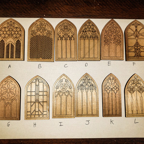 Miniature/doll house gothic doors