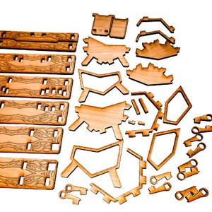 DIY kit to make a Vampire chest, hexagonal chest, gift box with latch.