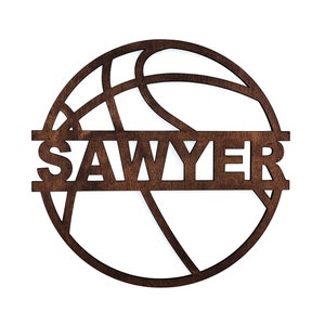 Wooden Basketball Name Sign Nursery Kid&#39;s Room