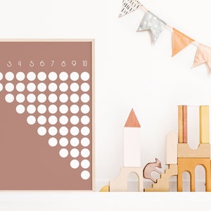 Number print, numbers 1-10 art, printable art, nursery decor, homeschool wall art, classroom prints, neutral classroom prints, minimal print