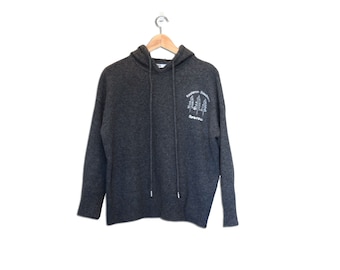 Upcycled Repurposed Women's Dark Grey Sweatshirt
