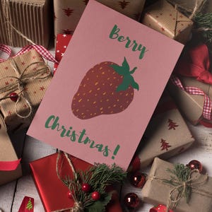 Weihnachtskarte "Berry Christmas" Christmascard Berry