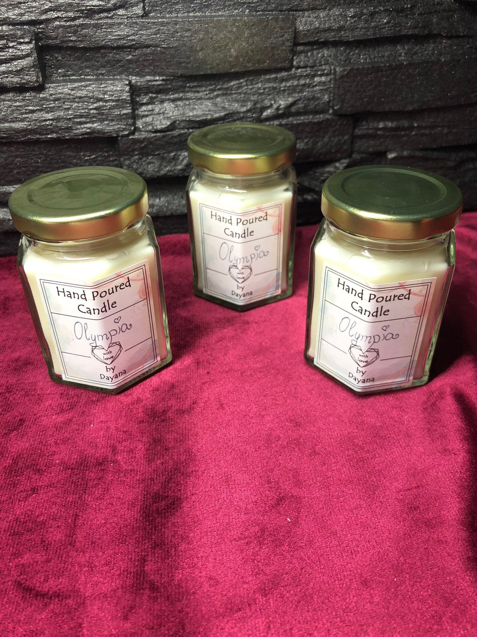 3 Highly Scented Handmade Candles, Gift, Birthday Present, Anniversary