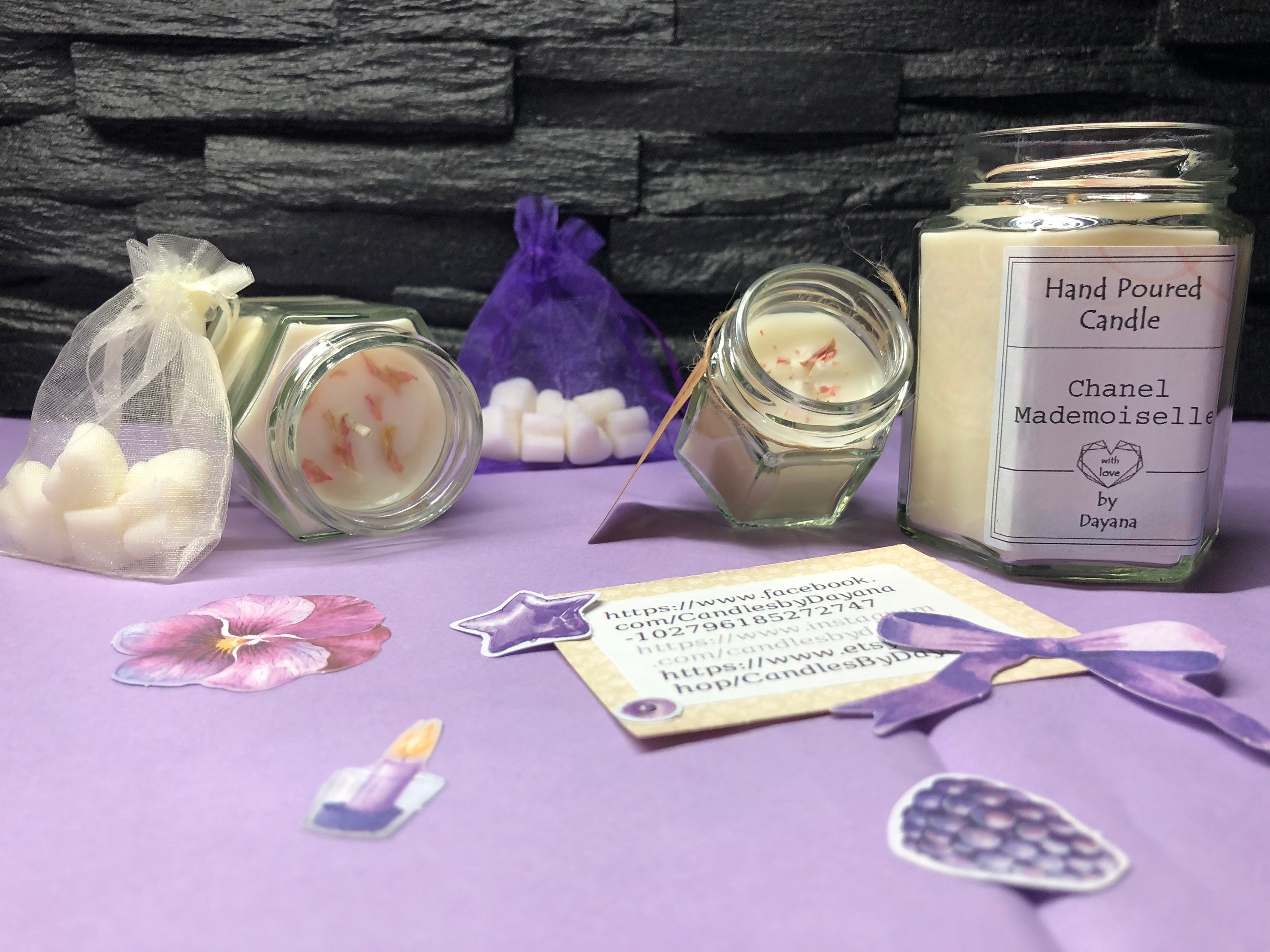 3 Highly scented handmade candles Gift birthday present Etsy