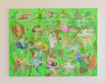 Earnest Desire | Spring Waltz Poster | Ballet Art Print | Contemporary Optical Art | Printable Wall Art