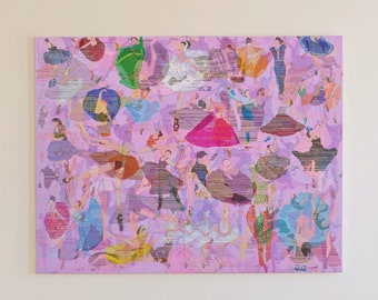 Spring Waltz Festival | Spring Waltz Poster | Ballet Art Print | Contemporary Optical Art | Printable Wall Art